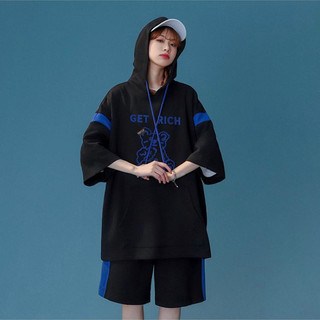 Bộ Quần Áo thể thao dáng rộng PROTEX unisex phối mũ và viền tay tạo điểm nhấn, Mẫu Mới của mùa hè chất poly mát mẻ