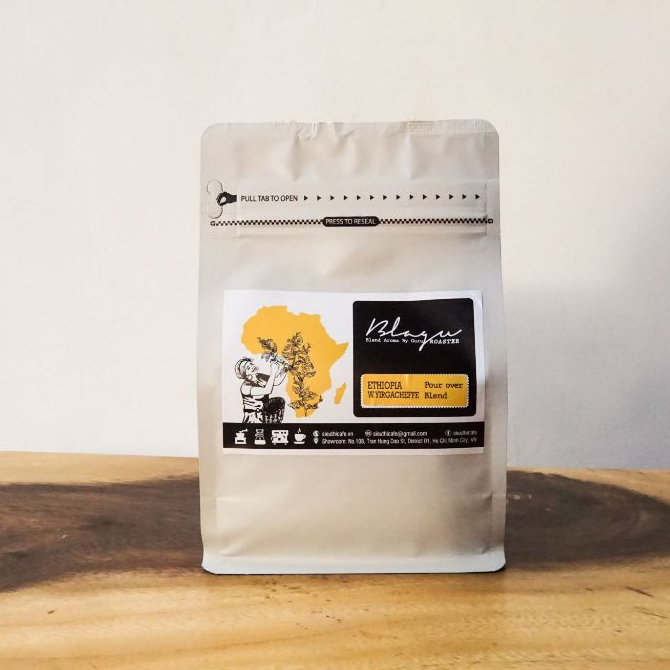 Cà phê Blagu hạt đã rang, Ethiopia W. Yirgacheffe | Dòng Cà Phê Đặc Sản | 100% Arabica - Heirloom | Light Medium 250g