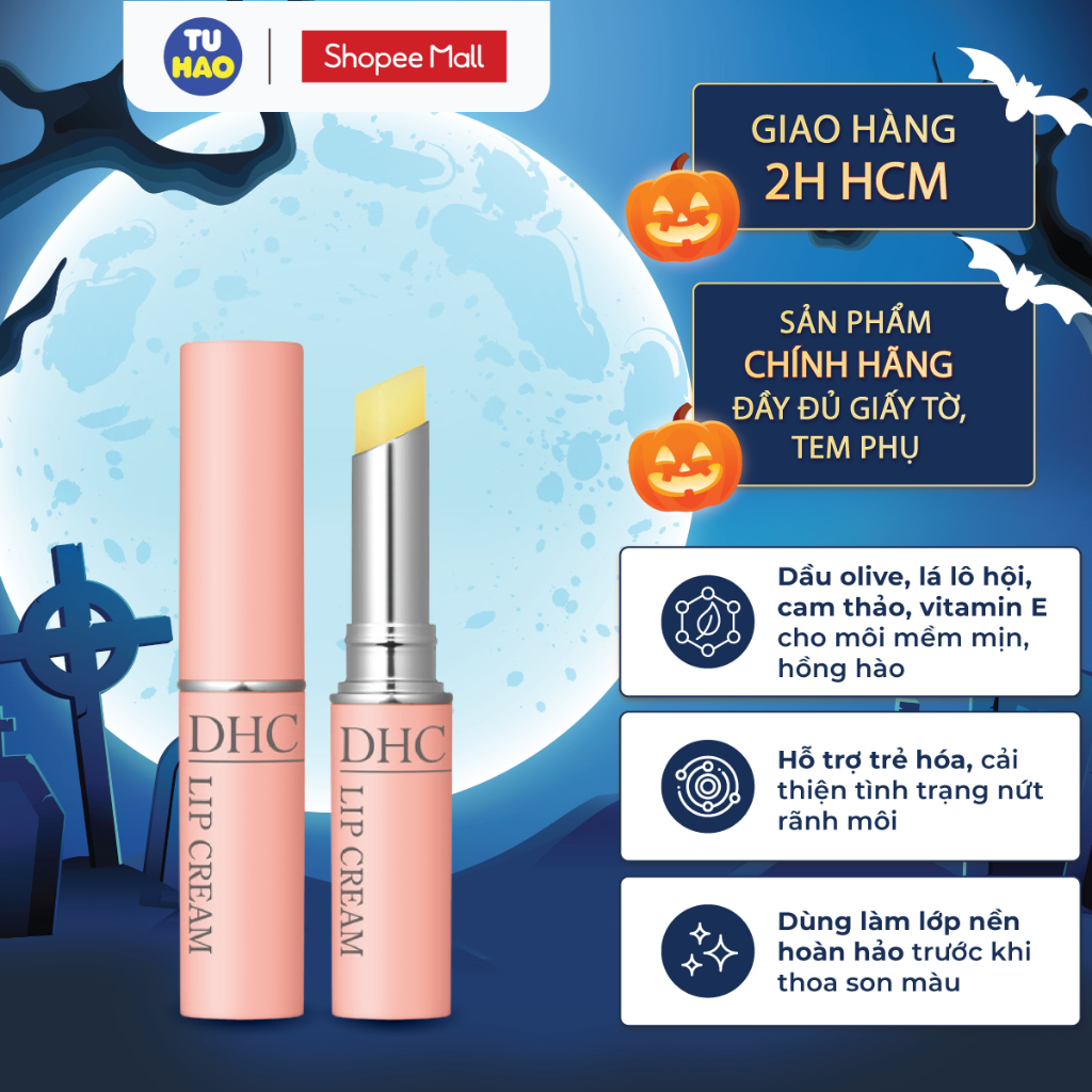 Son dưỡng DHC Lip Cream dưỡng ẩm làm mềm môi nhẹ môi 1,5g