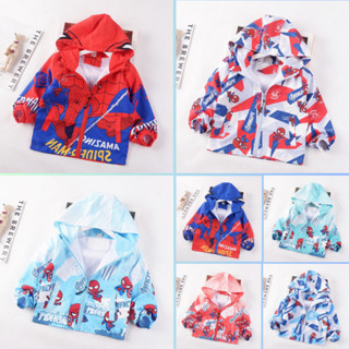  Áo khoác gió cho bé trai 2-9 tuổi áo gió bé trai 2 lớp nhẹ thoáng họa tiết siêu nhân người nhện P2 - Jumping Beans 