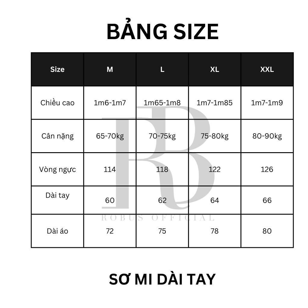 Áo sơ mi dài tay Robus dáng chuẩn chất cotton Hàn Basic shirt