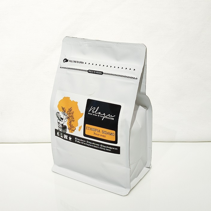 Cà phê Blagu hạt đã rang, Ethiopia Sidamo G4 | Dòng Cà Phê Cao Cấp | 100% Arabica - Heirloom | Medium 250g
