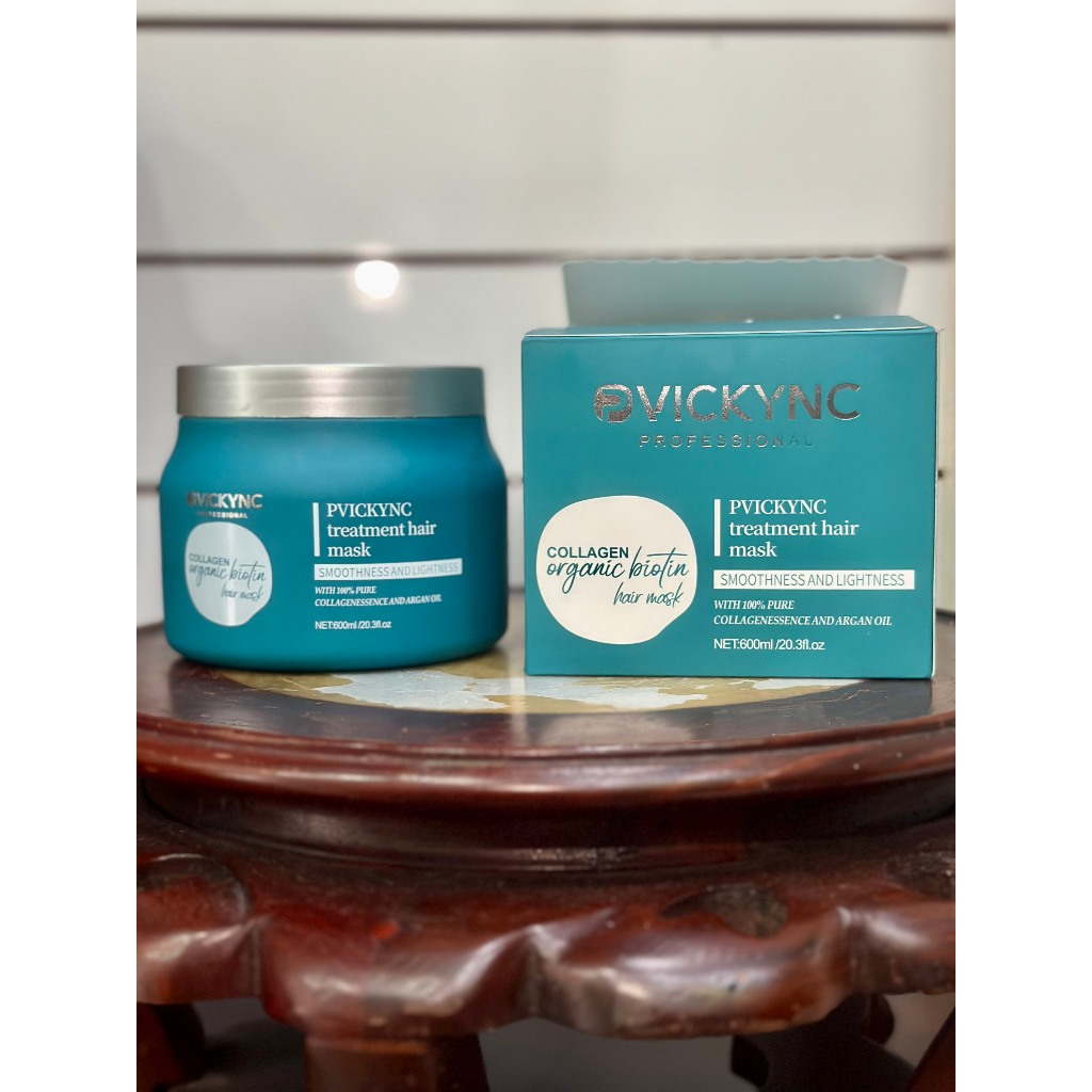 Mặt Nạ Ủ Tóc Collagen Organic Biotin PVICKYNC 600ml
