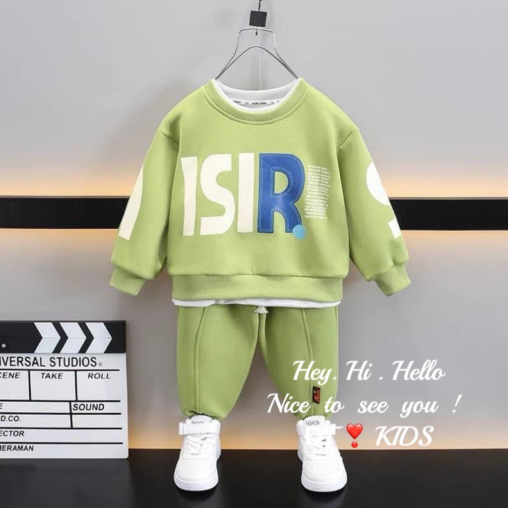 Bộ Thu Đông Bé Trai, Bộ Thể Thao ISIR Hàng Loại 1 Vải Đẹp Cho Bé Từ 6 - 24kg
