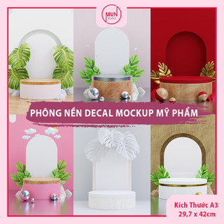 Phông nền Decal Mockup mỹ phẩm, nước hoa, son môi đạo chụp ảnh có nhiều mẫu - Kích thước 29,7 x 42cm Khổ A3 - MVN Studio