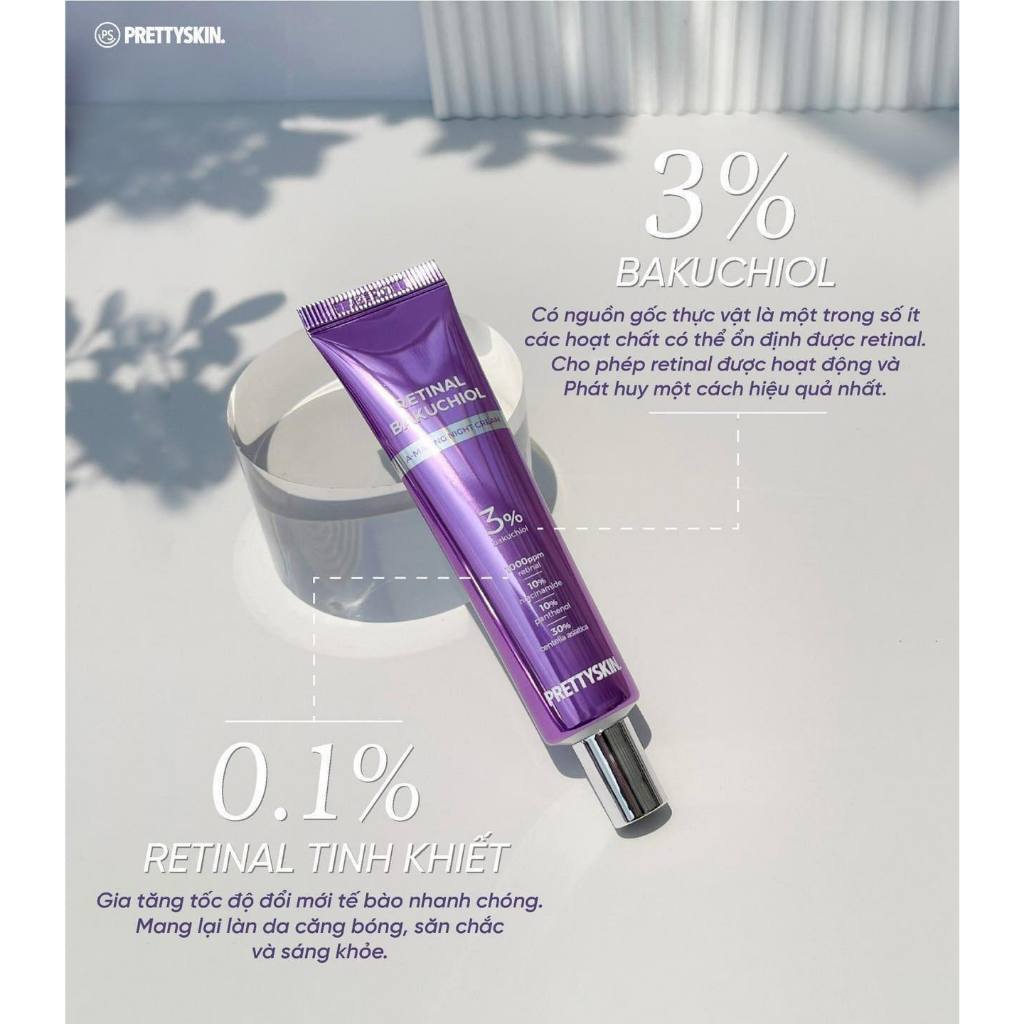 Kem Dưỡng Prettyskin Retinal Bakuchiol A-mazing Night Cream