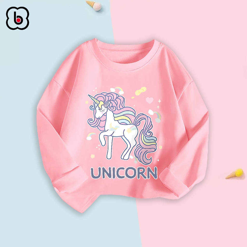 Áo dài tay bé gái BabyloveGO 2023 áo thu đông cho bé mềm mịn thoáng mát in hình dễ thương