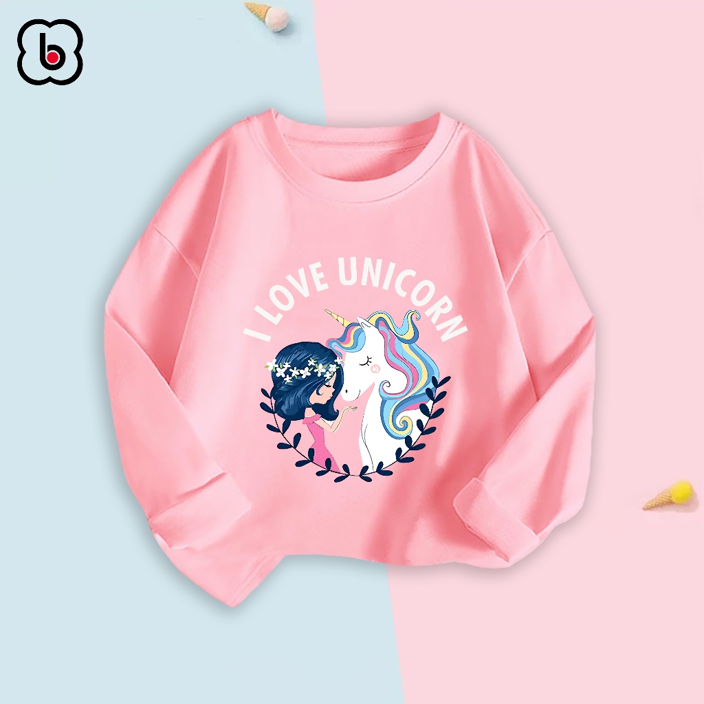 Áo dài tay bé gái BabyloveGO 2023 áo thu đông cho bé mềm mịn thoáng mát in hình dễ thương