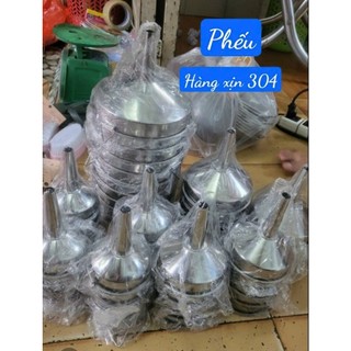 Phễu inox 304 rót chất lỏng bằng inox cao cấp tiện lợi cho nhà bếp Size 18cm