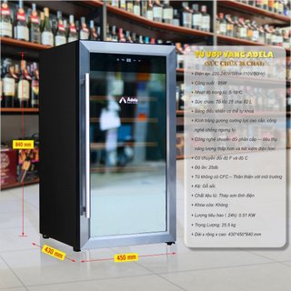 Tủ Rượu Vang, Tủ bảo quản rượu vang Adela Digital Inverter 28 chai