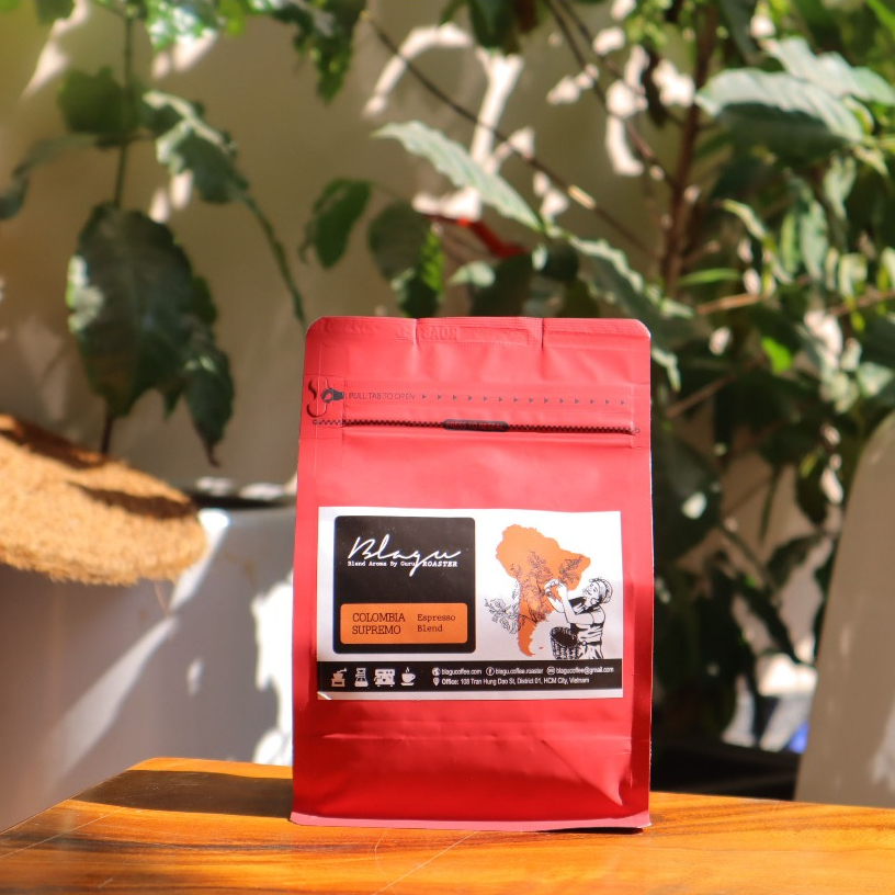 Cà phê Blagu Hạt Đã Rang, Colombia Supremo | Dòng Cà Phê Cao Cấp | 100% Arabica - Typica |  Medium