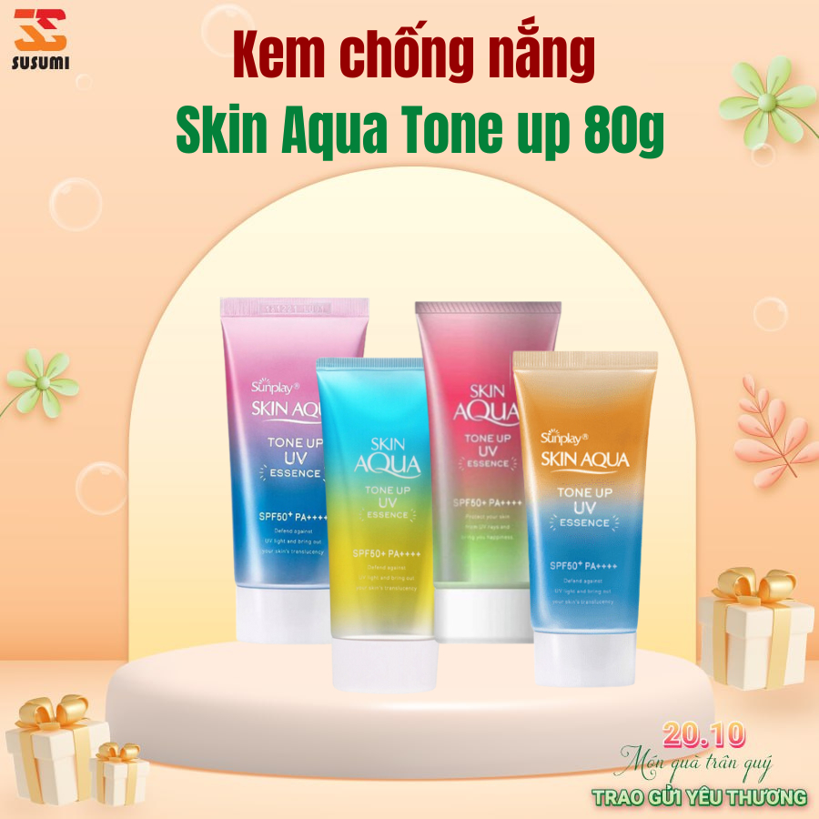 Skin Aqua Kem Chống Nắng Nâng Tone Kiềm Dầu Sunplay SPF50+ PA++++ Nhật Bản