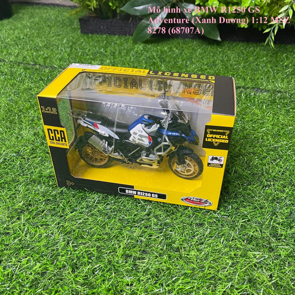 Mô hình xe BMW R1250 GS Adventure (Xanh Dương) 1:12 MSZ 8278 (68707A)