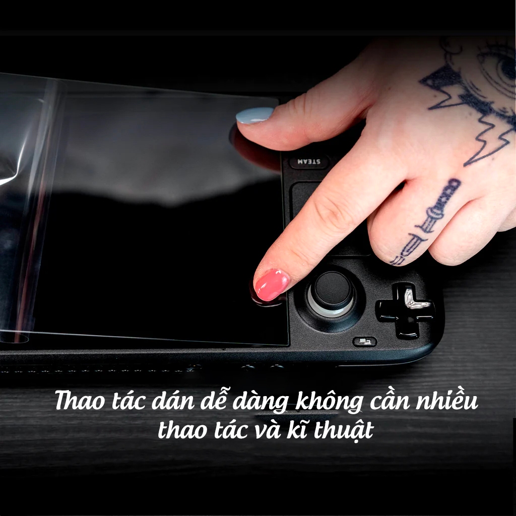 Kính cường lực cho Steam Deck, tấm dán màn hình Steam Deck chính hãng Skull & Co set 2 miếng