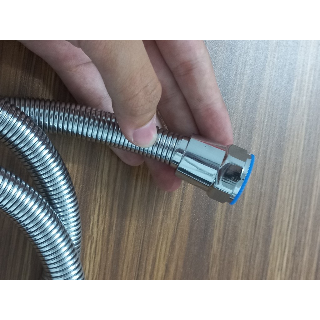 Dây sen tắm 3 lớp rút inox 304, dây xịt túi đỏ cao cấp