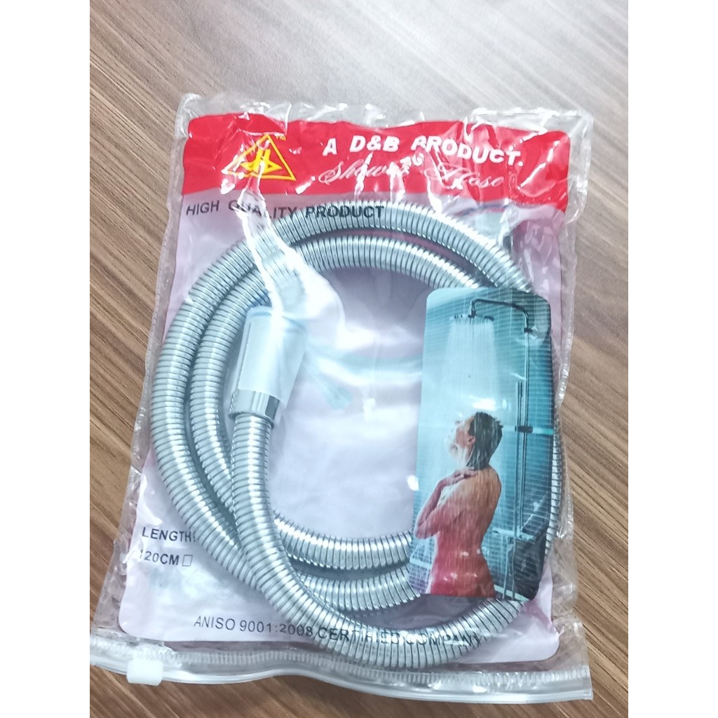 Dây sen tắm 3 lớp rút inox 304, dây xịt túi đỏ cao cấp