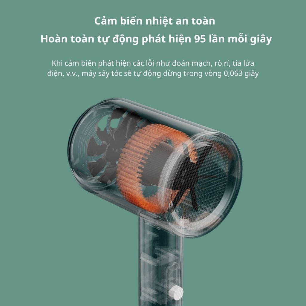 Máy sấy tóc mini 2 chiều nóng - lạnh, tích hợp ION âm, 3 chế độ sấy bảo hành 1 năm