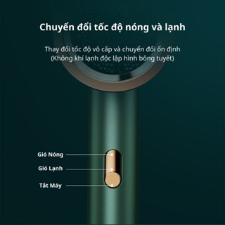 Máy sấy tóc mini 2 chiều nóng - lạnh, tích hợp ION âm, 3 chế độ sấy bảo hành 1 năm