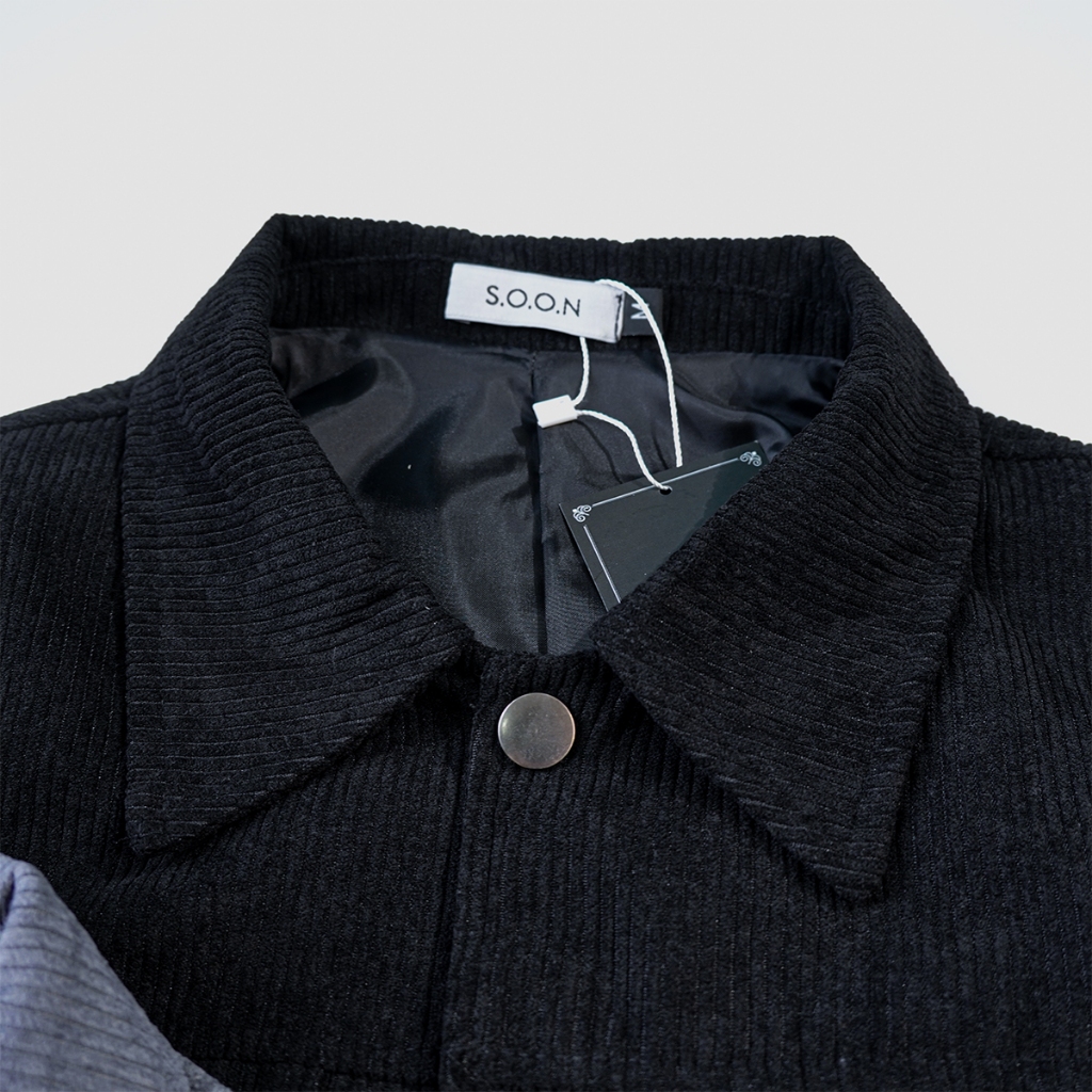 Áo Khoác Nhung Tăm Túi Hộp Lớp Dày Dặn Form Rộng, Phong Cách Retro, Class Cho Nam #QC03