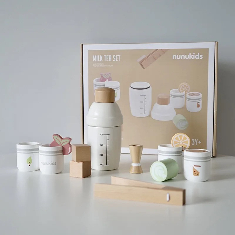 Đồ chơi gỗ - Set làm bánh, làm trà sữa, làm đẹp cho Bé