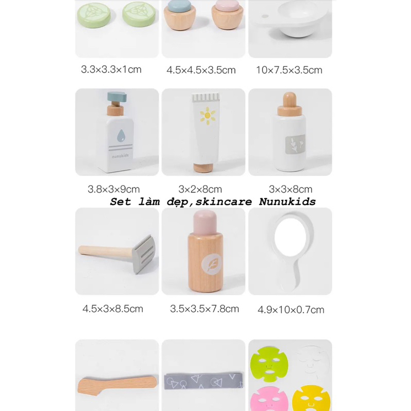 Đồ chơi gỗ - Set làm bánh, làm trà sữa, làm đẹp cho Bé