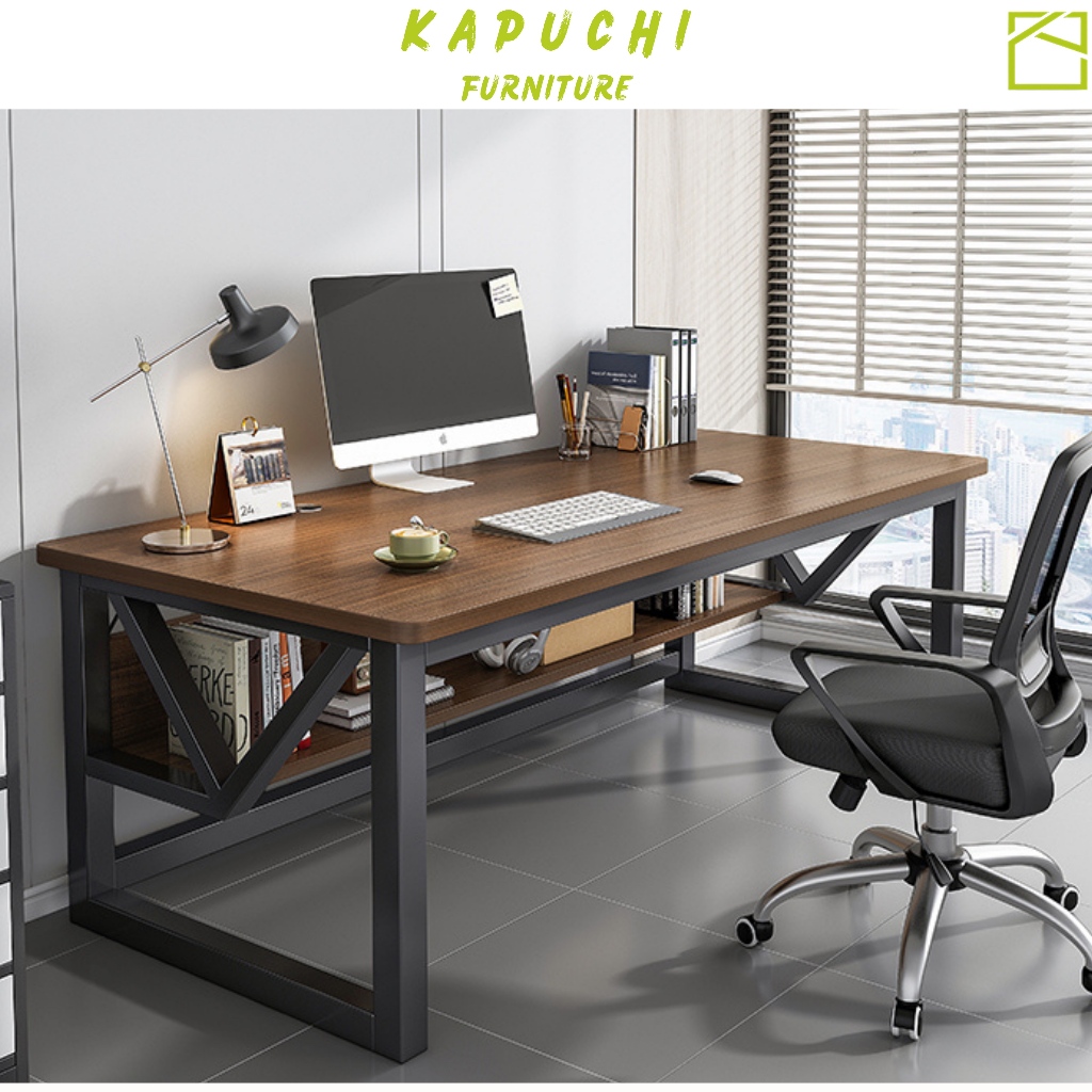 Bàn Học Gỗ MDF Khung Chân Sắt To 40x40 Chịu Lực Cao KAPUCHI - KM68