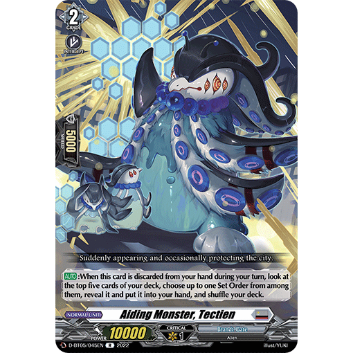 [ Cardfight Vanguard] 01 thẻ trò chơi Aiding Monster, Tectien