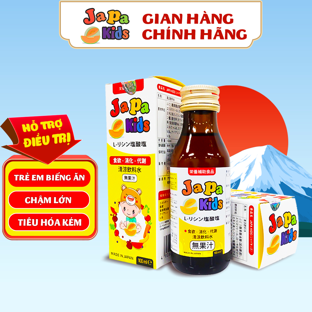 Chai siro Japa Kids ăn ngon cho bé nhập khẩu Nhật Bản chai 100ml