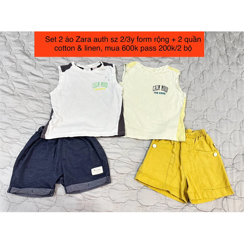 THANH LÝ BỘ BA LỖ BÉ TRAI ZA.RA NEXT UK AUTH