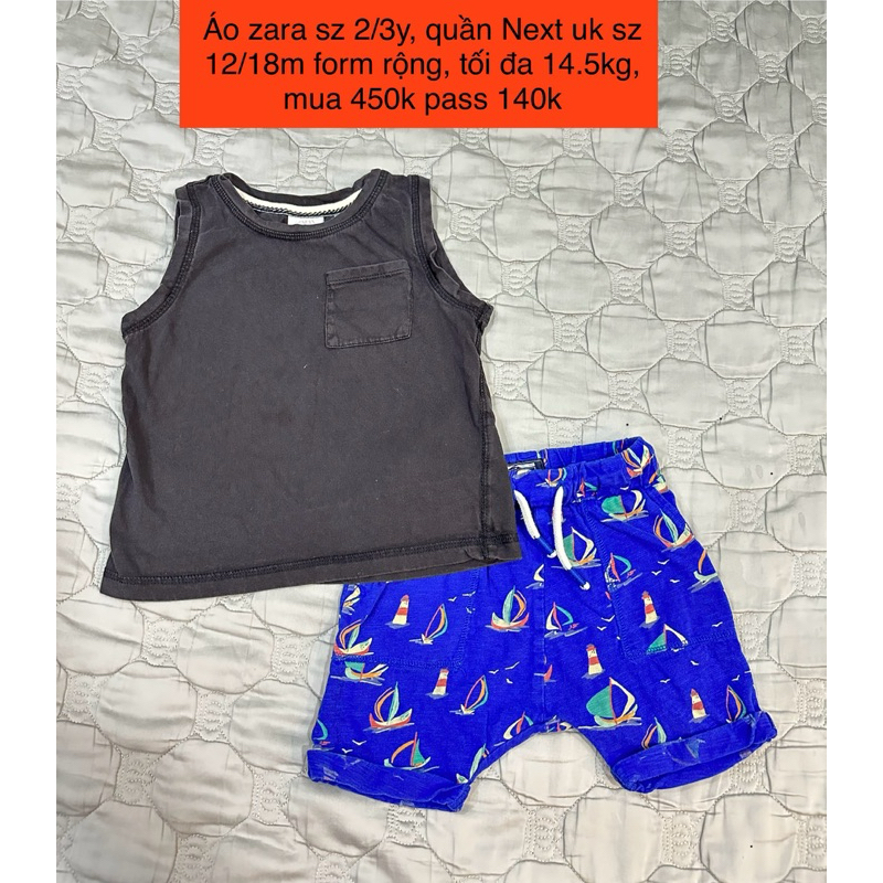 THANH LÝ BỘ BA LỖ BÉ TRAI ZA.RA NEXT UK AUTH