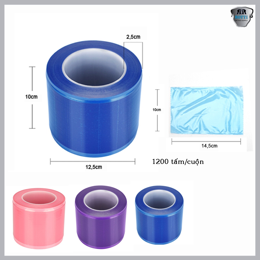 Cuộn PE đa năng, bọc dán dụng cụ xăm (1200 tấm/cuộn)