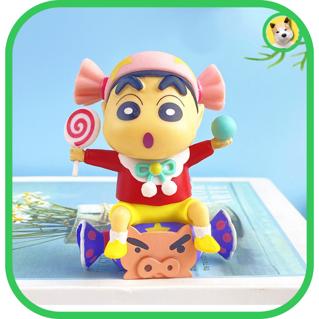 Mô hình Shin chan Cậu bé bút chì Shinosuke nghịch ngợm vui đùa mặc cosplay kem bánhdễ thương Đồ chơi Beocaz quà tặng