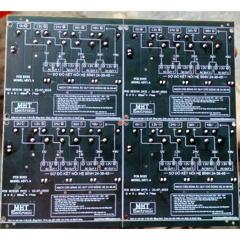 Mạch Cân Bằng Ắc Quy,  Bình Ắc Quy Lithium loại 4 Bình Hệ 48V