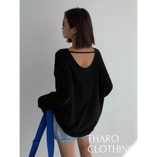 Áo Thun Nữ From Rộng Đan Dây Sau - Tharo Clothing 