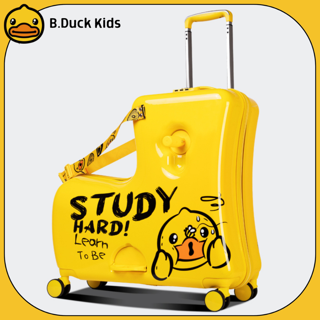 Vali Kéo Ghế Ngồi B.duck Chính Hãng Cho Bé Màu Vàng 20in & 24''