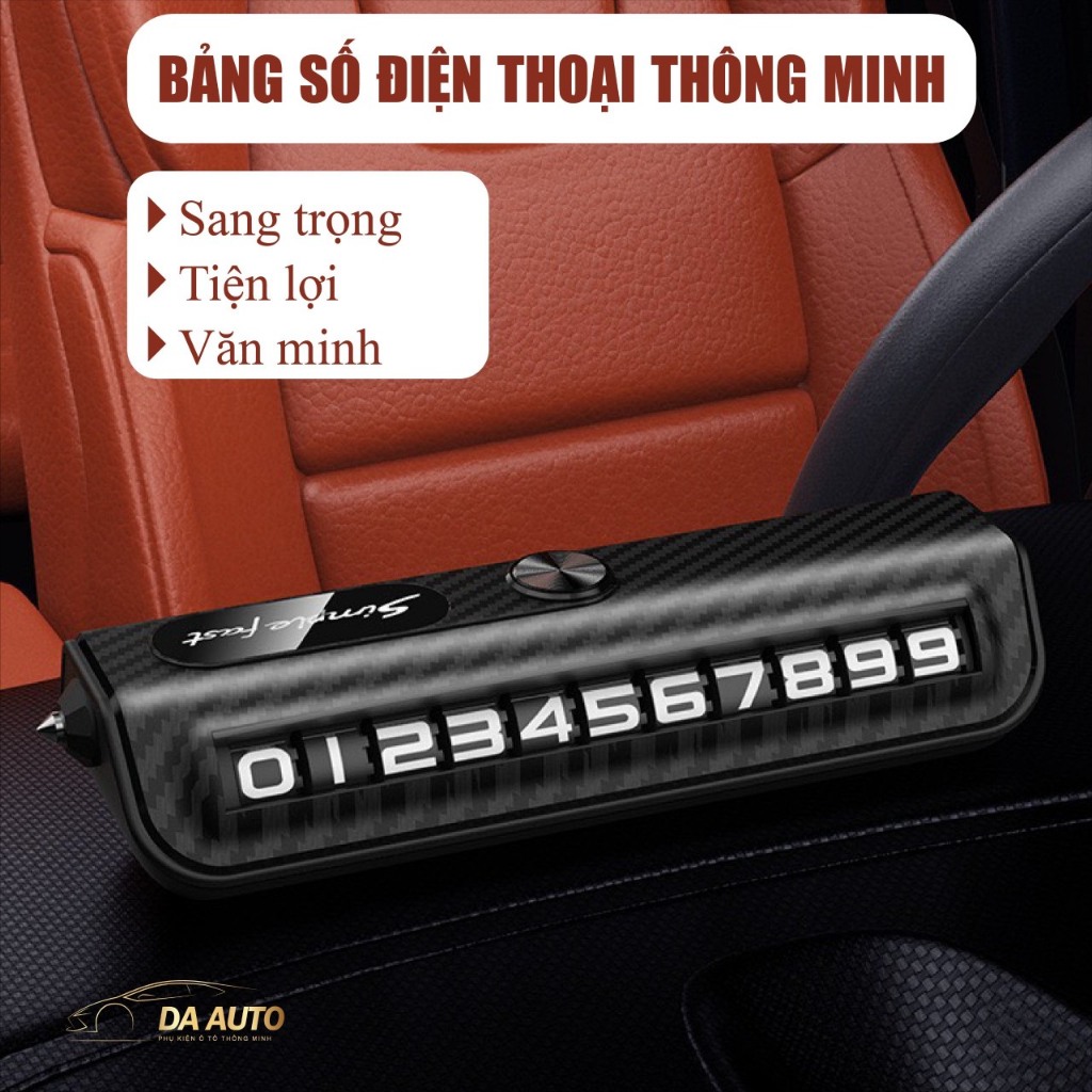 Bảng số điện thoại thông minh vân gỗ - carbon kiêm búa phá kinh