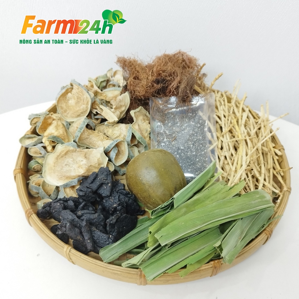 Sâm bí đao, set đủ vị nấu 10 lít nước, tặng kèm hạt chia, hàng mùa mới, chuyên dùng cho gia đình và hàng quán