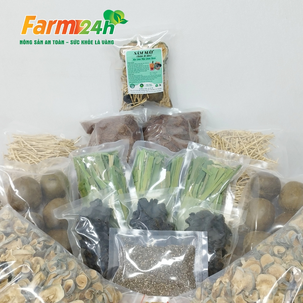 Sâm bí đao, set đủ vị nấu 10 lít nước, tặng kèm hạt chia, hàng mùa mới, chuyên dùng cho gia đình và hàng quán