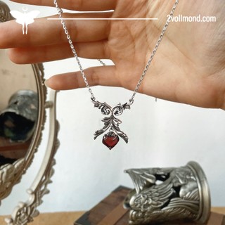 Mặt dây chuyền đá thiên nhiên trái tim bạc 925 2.vollmond
