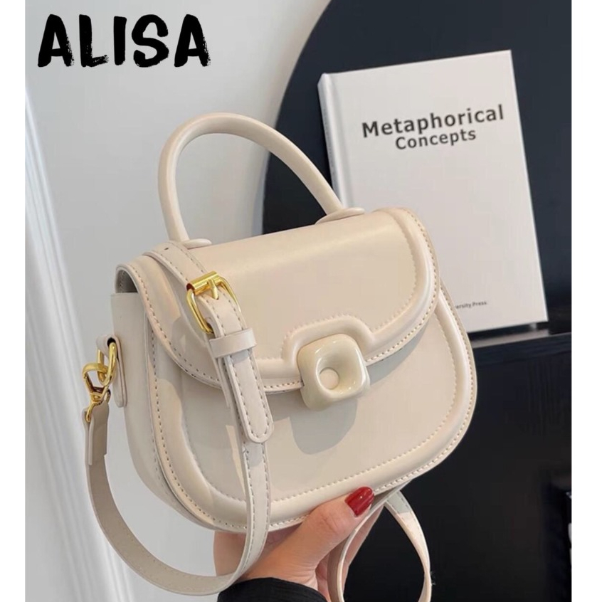 Túi quai xách , nắp nhựa bóng cách điệu SL114