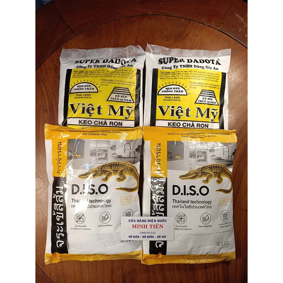 Keo chà RON, Keo trét gạch hiệu Cá Sấu Thái Lan, Việt Mỹ bịch 1 Kg dùng trét ron gạch