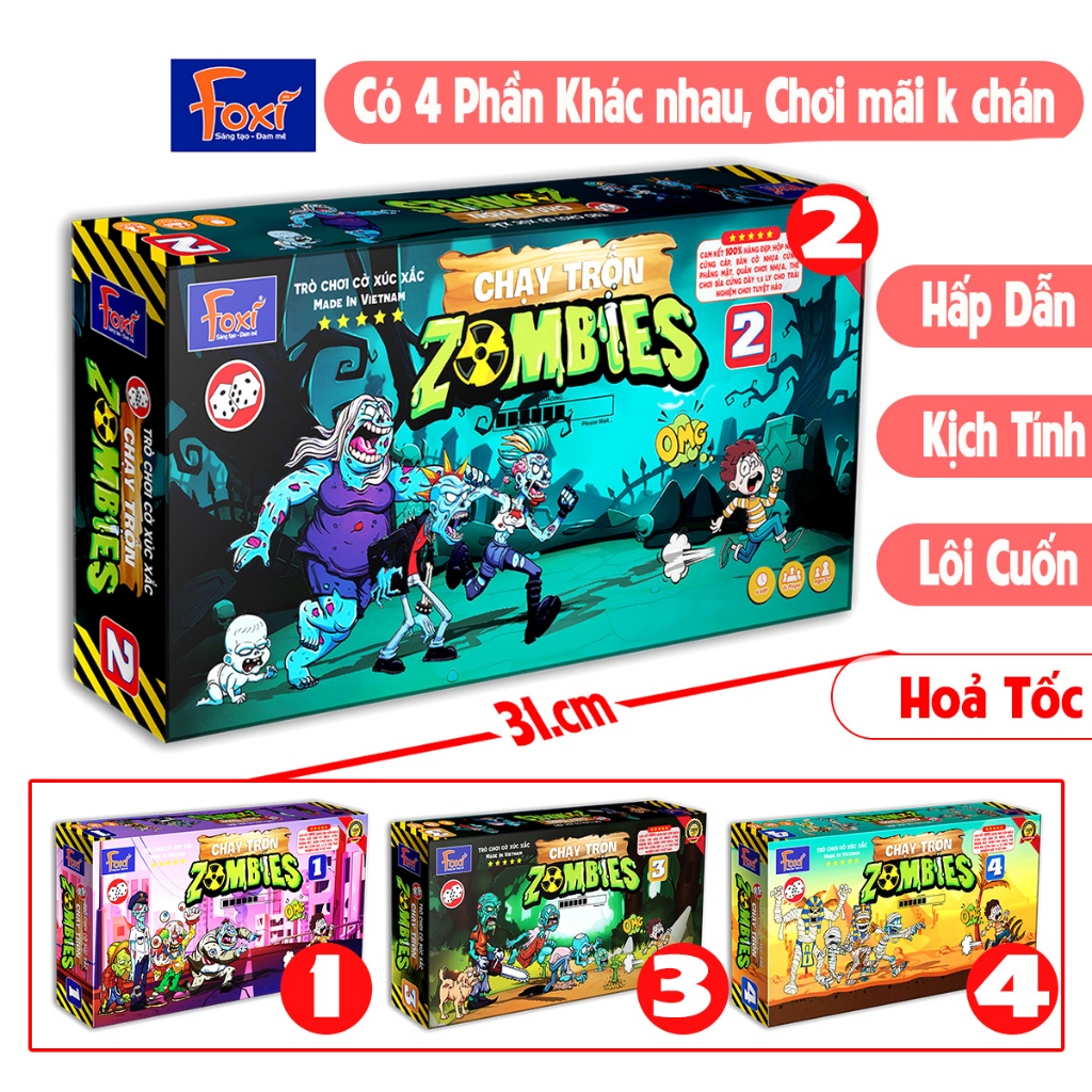 Board game-Chạy trốn Zombies Foxi-nam châm-Đồ chơi trẻ em-vượt lên trên nghịch cảnh hay nhất nhiều phiên bản