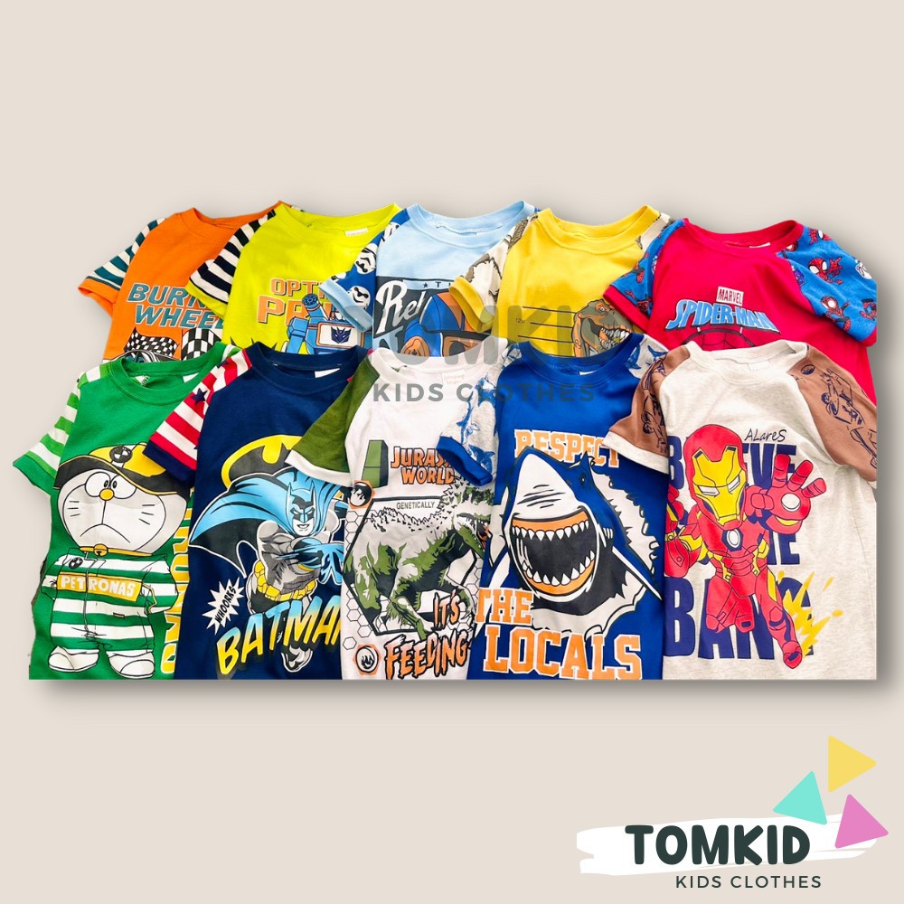 Đồ bộ cho bé trai bộ cộc tay cho bé chất cotton borip dày dặn thoáng mát 09-23kg Tomkids