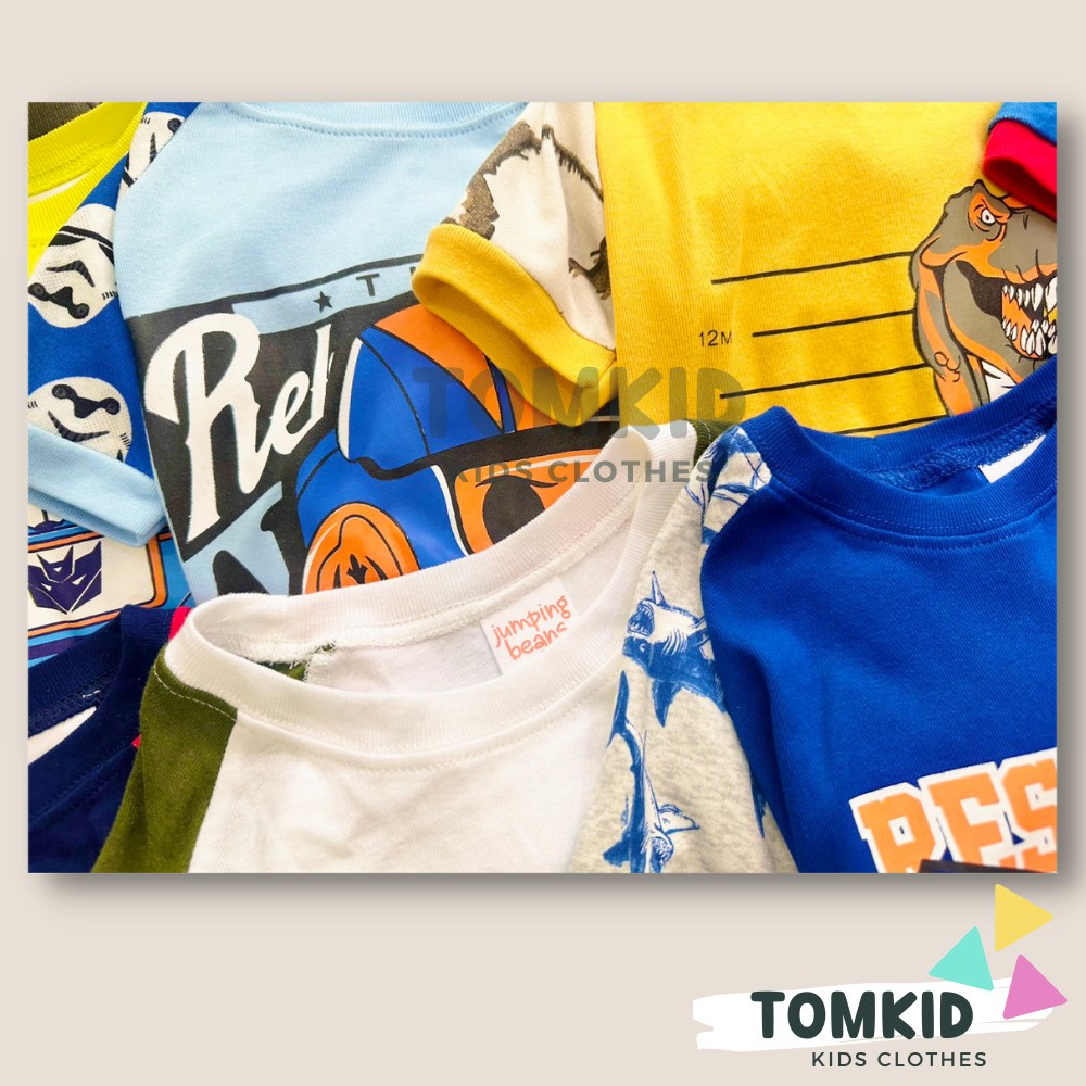 Đồ bộ cho bé trai bộ cộc tay cho bé chất cotton borip dày dặn thoáng mát 09-23kg Tomkids