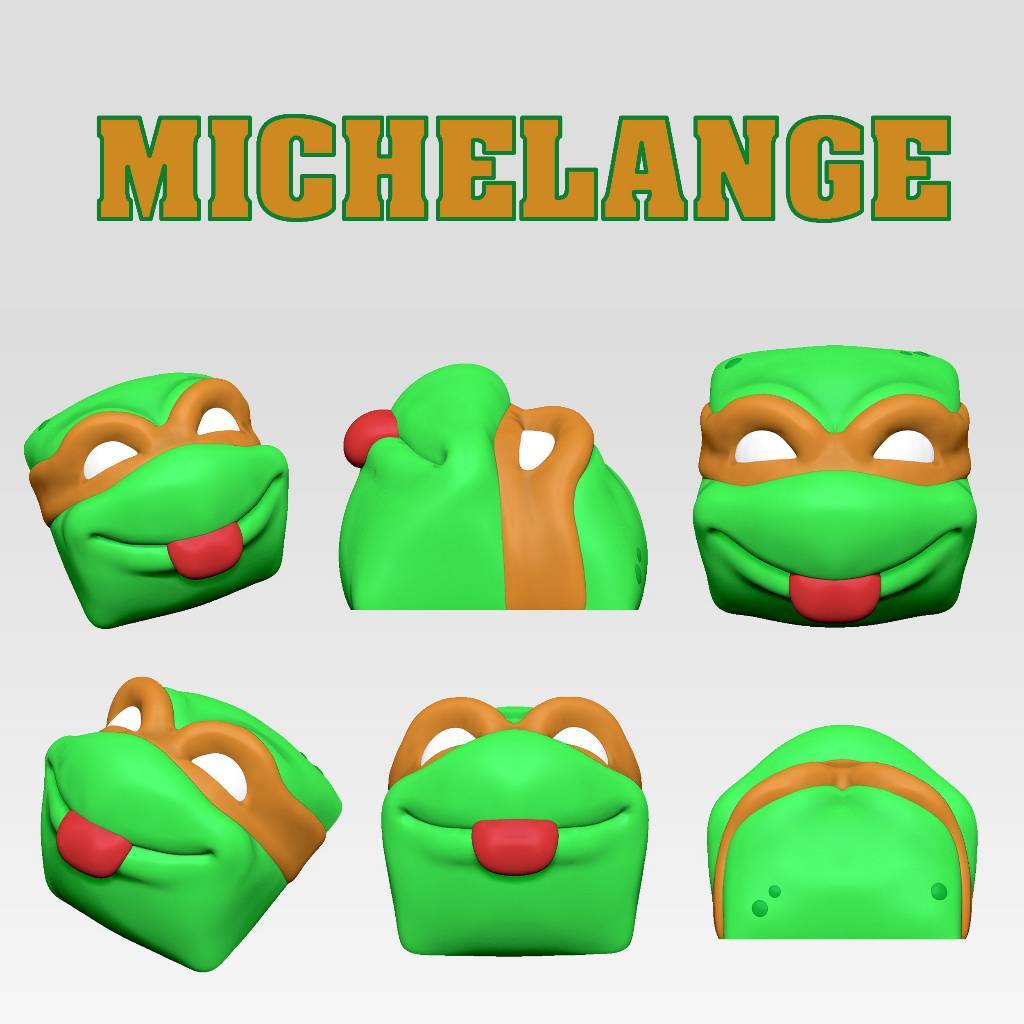 Keycap ninja rùa - nút bàn phím cơ - Artisan keycaps