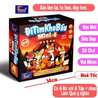 Board game-Đi tìm kho báu Mini 4 Foxi-trò chơi phát triển khả năng nhớ-logic-suy luận-phán đoán
