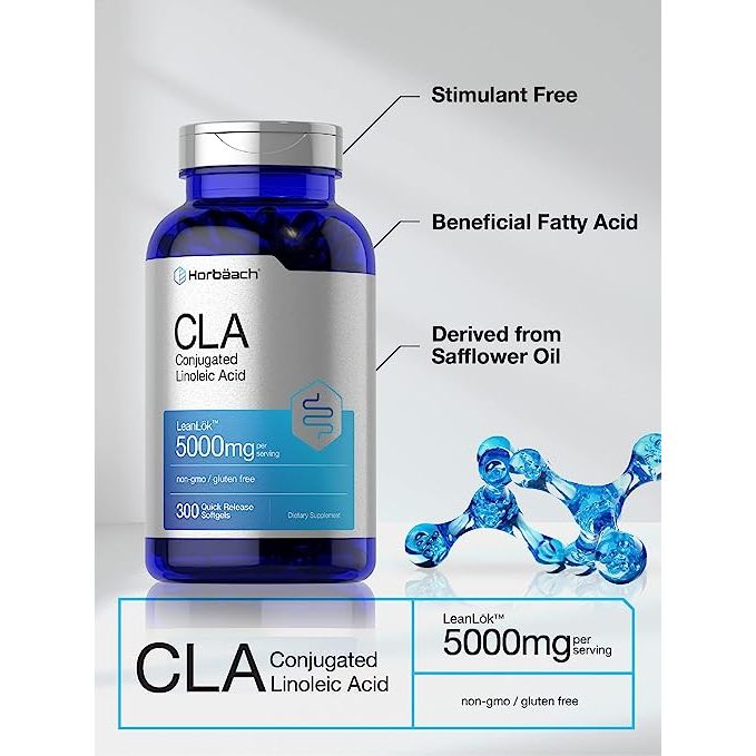 Horbaach CLA 5000mg Conjugated Linoleic Acid - Viên uống hỗ trợ giảm cân và tăng cường cơ bắp 300v