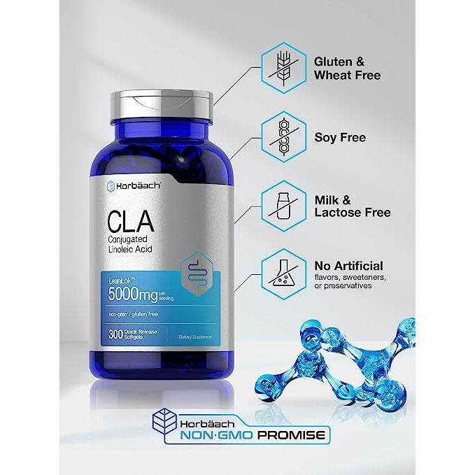 Horbaach CLA 5000mg Conjugated Linoleic Acid - Viên uống hỗ trợ giảm cân và tăng cường cơ bắp 300v
