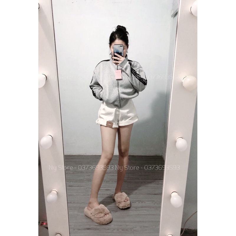 ÁO KHOÁC NỈ CROPTOP