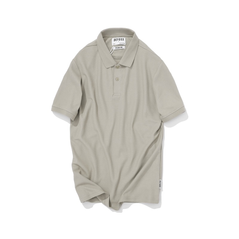 POLO DEFOXX TRƠN VẢI CÁ MẬP MÀU ĐẬU NHẠT